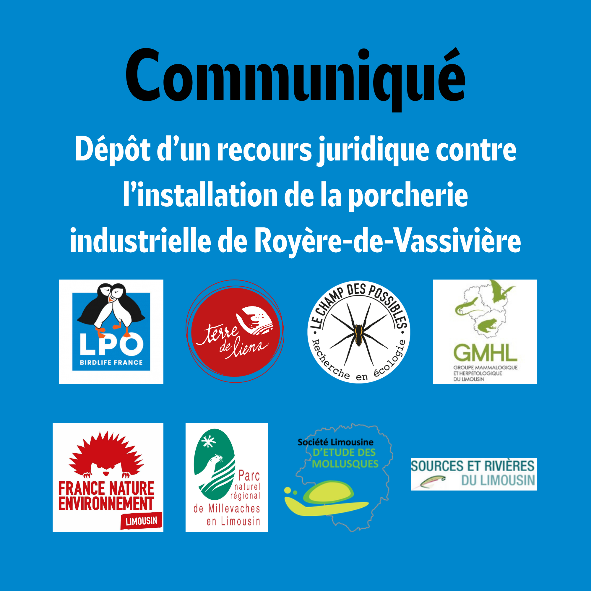 Communiqué de presse, porcherie de Vassivière