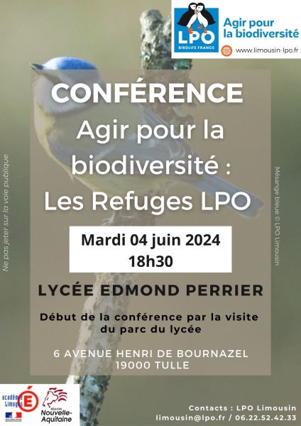 Affiche Conference Refuge LPO